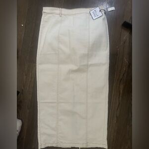 Cargo White Pencil Skirt by White House Black Market